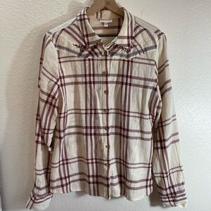 Shyanne Embroidered SouthWestern Aztec Shirt Size L